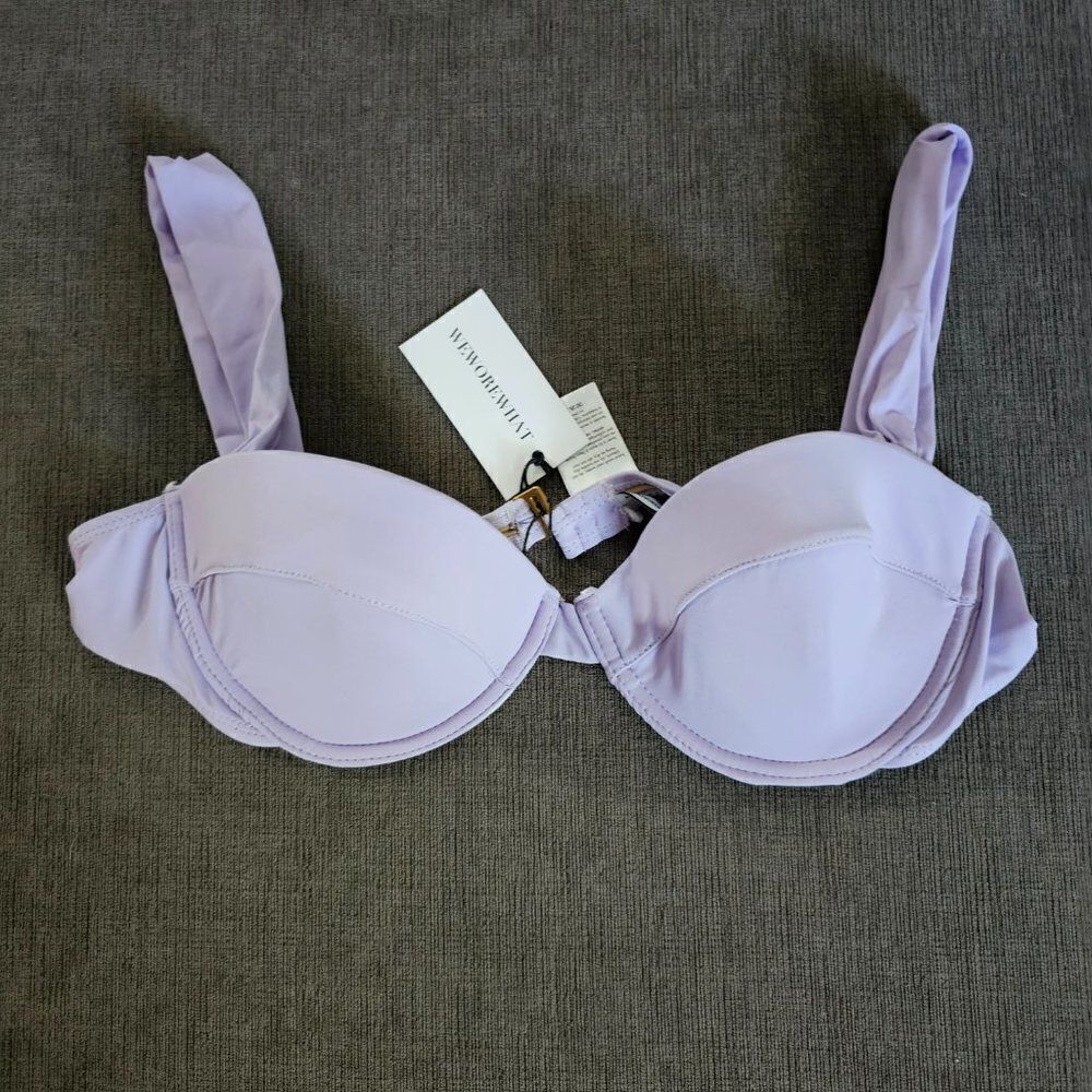 Weworewhat Women's Purple Wide Strap Underwire Bikini Top Size XL - Picture 4 of 9